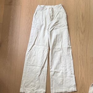 Cider White Wide-Leg Pants